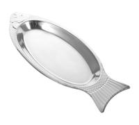 Hemobllo Piatto Forma Pesce in Acciaio Inossidabile con Design Ergonomico e Resistente Alte Temperature Vassoio Multifunzione per Cottura Vapore e Portata per Cucina Domestica