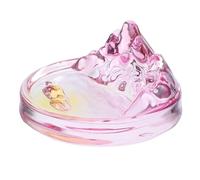 Hemobllo Piatto per Inchiostro in Vetro 2 in 1 Supporto per Pennelli da Calligrafia Cinese Piccolo Contenitore Portatile per Pittura Sumi Wash Design Salvaspazio e Stabile per Studio