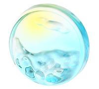 Hemobllo Piatto per Inchiostro in Vetro Rotondo Piccolo Portapennelli Multifunzione Calamaio per Calligrafia Cinese e Pittura ad Acquerello Accessorio Portatile per Studio e Uso