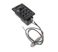 Hemobllo Pickup Piezoelettrico per Chitarra Acustica con Preamplificatore Attivo, Equalizzatore Integrato Multibanda e Controllo Volume e Tono, Accessorio per Chitarra Folk per Performance