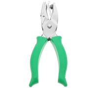 Hemobllo Pinza Punzonatrice per Carta Verde Manico in Plastica e Corpo in Ferro, Forte potere Penetrante, per Uso Domestico e Scolastico