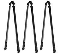 Hemobllo Pinze per Carbone Lunghe 28 CM in Metallo Antiruggine Set da 3 Pezzi per Barbecue e Falò all'Aperto Presa Antiscivolo per Legna da Ardere e Grigliate Sicure