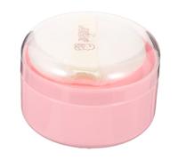 Hemobllo Piumino Da Cipria e Contenitore Portatile Per Polvere Libera Con Coperchio Sigillato, Astuccio Vuoto Compatto Per Uso Domestico e in Viaggio, Scatola Di Cipria Rosa Per Applicazione Precisa