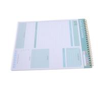 Hemobllo Planner Giornaliero Spiralato Data con Doppia Spirale e Copertina PVC Resistente Blocco Note Organizzatore per e Scuola Pianificatore Attività Quotidiane Portatile
