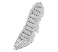 Hemobllo Porta Anelli Per Scarpe Tacchi Alto in Resina Finitura Argento, Espositore Per Gioielli Compatto e Decorativo, Organizer Ad Anello Per Donna e Regalo in Occasioni Speciali
