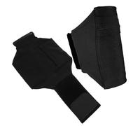 Hemobllo Porta Cellulare da Corsa Regolabile 2 Pezzi Fascia Elastica Traspirante per Smartphone Compatibili 5-7,5 Pollici per Escursionisti Uomo e Donna Nero