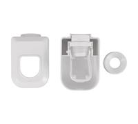 Hemobllo Porta Dentifricio da Parete Dispenser Automatico in ABS Bianco Mensola e Portabicchieri da Bagno Salvaspazio Erogatore Preciso senza Sprechi per Organizzare Bagno