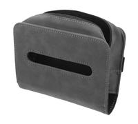 Hemobllo Porta Fazzoletti Auto Morbido Pecora Organizer Portaoggetti per Bracciolo Sedile Contenitore Salva Carta per Interni Auto Elegante e Funzionale Grigio