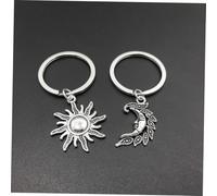 Hemobllo Portachiavi Ciondolo Sole e per Innamorati Set da 1 Paio in Materiale Resistente Regalo Romantico per Coppie e Amici Accessorio Creativo per San