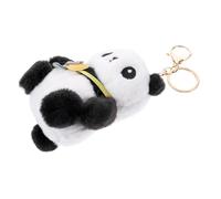 Hemobllo Portachiavi Panda Peluche Soffice e Carino Ciondolo Decorativo per Zaini e Borse Idea Regalo Leggera e Facile da Usare Accessorio Animale in Peluche Adorabile Colore Casuale