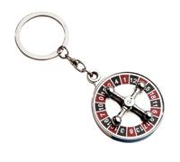 Hemobllo Portachiavi Roulette Russa in Metallo Girevole, Ciondolo Per Borsa e Zaino Pendente Creativo, Accessorio Vintage Decorativo Per Regalo Amiche e Famiglia