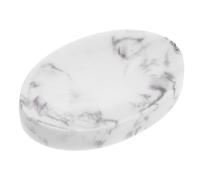 Hemobllo Portasapone Per Bagno e Casa in Resina Bianca Effetto Marmo, Scatola Porta Sapone Decorativa Resistente e Multiuso Per Cucina e Toilette