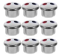 Hemobllo Pulsanti Indicatori della Temperatura 10 Pezzi Etichette per Rubinetti Caldi e Freddi in ABS Durevole per Maniglie Rubinetto Cucina Uso Domestico