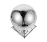 Hemobllo Puntale Terminale a Sfera in Acciaio Inox 304 Base Quadrata per Corrimano per Scale in Metallo Cappuccio Decorativo per Balaustre Interne Copertura per Montanti Letto e