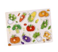 Hemobllo Puzzle Educativo in Legno per Anni di Verdure Gioco Didattico con Incastri Montessori Giocattolo Creativo per Sviluppo Osservazione e Pensiero