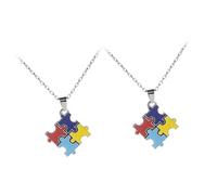 Hemobllo Puzzle in Lega e 2 la Consapevolezza Autismo per Compleanno Facile da Indossare