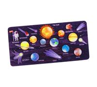 Hemobllo Puzzle in Legno dei Pianeti del Sole per Ragazzo Ragazza Otto Pianeti Giocattolo Educativo di Cognizione Spaziale Puzzle di Abbinamento per Ragazzo Ragazza Piccoli