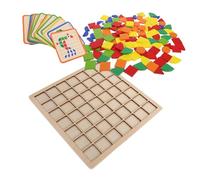 Hemobllo Puzzle Montessori in Legno Blocchi Geometrici Educativi Didattico per Asilo e Scuola Tangram Forma Naturale per Apprendimento Tattile