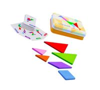 Hemobllo Puzzle Tangram in Legno Colorato per Educativo Sicuro con Angoli Smussati e Superficie Liscia Giocattolo Stimolante per Ragazzi e Ragazze per Regali e Compleanni