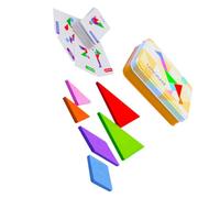Hemobllo Puzzle Tangram in Legno Colorato per Giocattolo Educativo e Colori per Ragazzi e Ragazze Puzzle Tangram Montessori per Sviluppo Manuale e Riconoscimento Cromatico