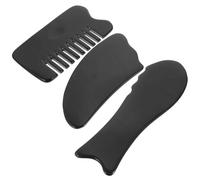 Hemobllo Raschietti Multifunzione Per Massaggio Viso e Muscoli, Set 3 Pezzi Raschietto Compatto Resistente All’usura, Strumento Per Massaggi Domestici Su Collo, Spalle e Piedi Per Benessere e Relax