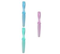 Hemobllo Raspa per Piedi 3pezzi Manico in Plastica e Superficie Sabbiata a Tutto Angolo, Facile da Usare per Rimozione Calli e Cura Professionale dei Piedi Colore Casuale