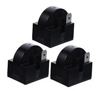 Hemobllo Relè di Avviamento Ptc per Frigorifero Compatto 220v, Set da 3 Dispositivi di Protezione da Sovraccarico per Compressore Mini Frigoriferi e Congelatori, Parti di Ricambio