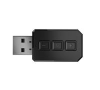 Hemobllo Ricevitore Wireless 5.0, Trasmettitore Audio Wireless 2 in 1, Adattatore USB Wireless, Abs, Nero, per Tv, Cuffie e Altoparlanti, per Auto e Vivavoce in Auto
