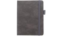 Hemobllo Rubrica Telefonica Portatile Tascabile A6 in Similpelle Grigio Nero Organizzatore di Indirizzi per Casa e Ufficio Libro per Numeri di Telefono Indice e Chiusura a Nastro