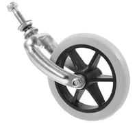 Hemobllo Ruota Anteriore per Carrozzina con Cuscinetti Assemblaggio Front Fork con Ruota Widened Gomma e Tubo Acciaio Compatibile con Vari Modelli di Sedie Rotelle Facile Installazione e