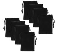 Hemobllo Sacchetti in Velluto Nero Borsa Porta Gioielli e Piccoli Oggetti con Chiusura a Coulisse 50 Pezzi Grande capacità, Stile Lussuoso e Natale per Bomboniere Matrimoni