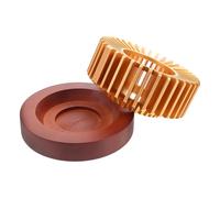 Hemobllo Scaldavivande Supporto Rotondo Elegante per Tè in Lega Oro, Base Riscaldante Portatile e Decorativa e Mantenere Caldo Tè per Rilassarsi a Casa
