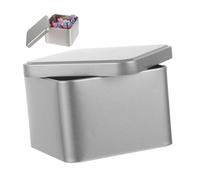 Hemobllo Scatola in Metallo Quadrata Opaca con Coperchio per Conservazione Tè Sfuso Contenitore Portatile Airtight per Tè Dolci e Regali Lattina Impilabile Resistente e Multiuso