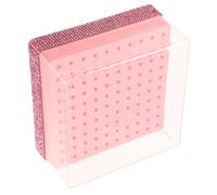 Hemobllo Scatola Organizer per Punte Unghie 100 Scomparti, Coperchio | Plastica e Resina, Chiusura a Scatto, Base Antiscivolo, Colore Rosa, Facile da Identificare e Stabile
