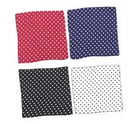 Hemobllo Sciarpe Per Chioma Quadrate a Pois 4 Pezzi, Foulard Multiuso Liscio, Fasce Decorative Da Donna Per Acconciature, Matrimoni, Viaggi e Feste