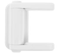 Hemobllo Serratura di Sicurezza in ABS per Porta e Maniglia, Blocco Leva Babyproof Bianco e Pom, Doppia Paratia, Sblocco a Pulsante, e Neonati