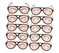 Hemobllo Set 10 Occhiali Scherzosi Occhi Buffi, Accessori Divertenti per Feste e Halloween, Oggetti di Scena Unisex per Giochi e Travestimenti