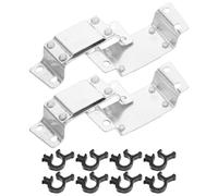 Hemobllo Set 12 Pezzi Clip per Fari Casco Minerario Supporto Lampada Sicurezza Metallico Stabile Fissaggi Cavi Protetti per Casco da Lavoro Accessori Compatibili per Caschi Protezione