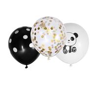 Hemobllo Set 15 Palloncini in Lattice Panda Paillettes e Nastro Nero Decorazioni per Feste Compleanno e Celebrazioni Adatto per Camera Soggiorno e Giardino