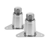 Hemobllo Set 2 Gambe Regolabili in Acciaio Inox 304 da 4” con Piastra Triangolare, Piedini Supporto Mobili per Cucine Commerciali e Tavoli Pesanti, Regolazione Altezza 10-13,5 Cm per Forni