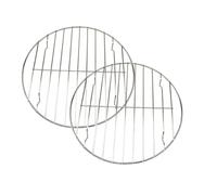 Hemobllo Set 2 Pezzi Griglie Rotonde in Metallo Inossidabile per Barbecue, Leggere e Facili da Trasportare, per attività di Barbecue All'aperto
