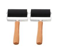 Hemobllo Set 2 Pezzi Rullo in Gomma per Stampa con Impugnatura Ergonomica, Strumento Manuale per Inchiostrare e Incollare, per Feste e Artigianato Creativo