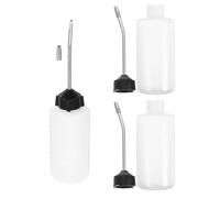 Hemobllo Set 3 Pezzi Bottiglie Erogatrici Olio per Macchina da Cucire con Beccuccio in Ferro e Tappo, Flaconi Riutilizzabili 120ml per Manutenzione Accessori Cucito