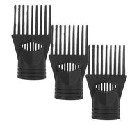 Hemobllo Set 3 Pezzi Pettine Concentratore per Asciugacapelli in Plastica Nera Ugello Accessorio per Styling Chioma Preciso Strumento Professionale per Uso Domestico e Parrucchiere