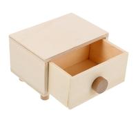 Hemobllo Set 3 Scatole Portaoggetti in Legno Marrone, Resistenti e Levigate a Mano, per L'organizzazione Domestica e Lavori di Bricolage