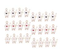 Hemobllo Set 30 Pezzi Ciondoli Soldatini Carte da Poker Neri, Rossi e Rosa per Creazione Gioielli Fai da Te, Accessori Decorativi per Portachiavi, Collane e Regali Personalizzati Natalizi