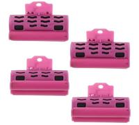 Hemobllo Set 4 Clip Termiche per Bigodini Grandi e Piccoli in Plastica Isolante, Fermagli Antiscottatura per Chioma Monitor Temperatura, Clip Resistenti al Calore per Salone e Viaggio