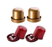 Hemobllo Set 4 Dadi da Gioco in Plastica Bicchiere Shaker Spesso Piccolo e Leggero per Feste Bar Ktv e Riunioni di Famiglia