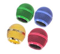 Hemobllo Set 4 Pezzi Griglia in Metallo Di Ricambio Per Microfono Rete Colorata Accessori Per Microfoni Wireless Copertura Protezione Testa Microfono Resistente