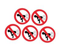 Hemobllo Set 5 Adesivi di Avvertimento per Auto No Cartelli Divieto per Finestrini Adesivi in Pet Forte Adesione e Decorazione Umoristica per Veicoli